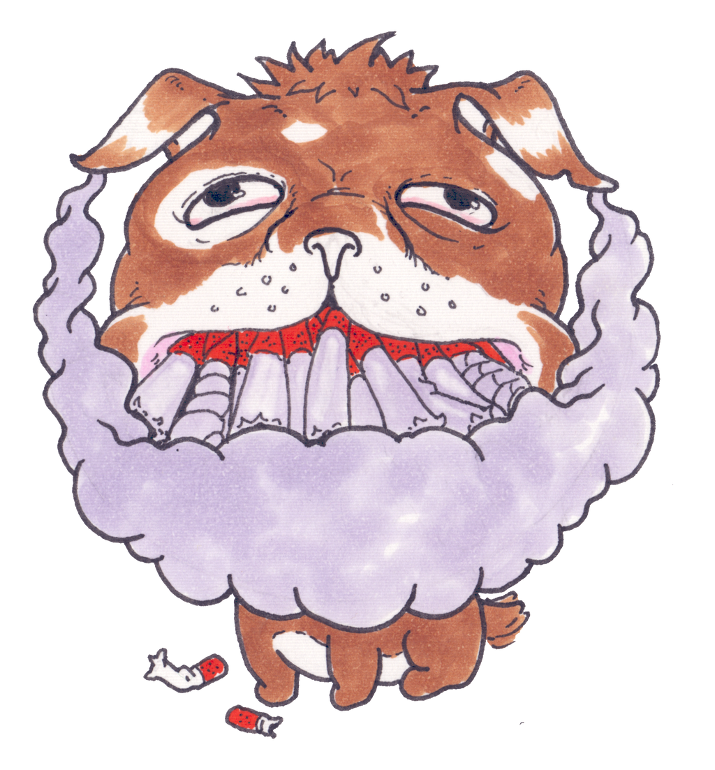 Smokin' Dog Sticker