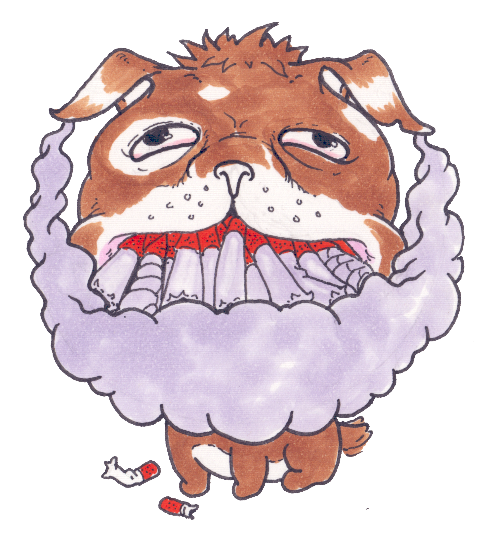 Smokin' Dog Sticker